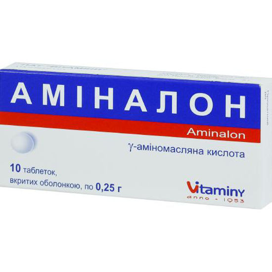 Аминалон таблетки 0.25 г №10
